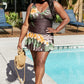 Marina West Swim Full Size Clear Waters Swim Dress in Aloha Brown