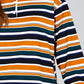 Ladies fashion plus size long sleeve multi striped dty brushed shirts