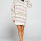Terry Brushed Print Sweater Dress