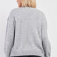Plus Size Heather Grey Soft Ribbed Fleece Long Sleeve Sweater