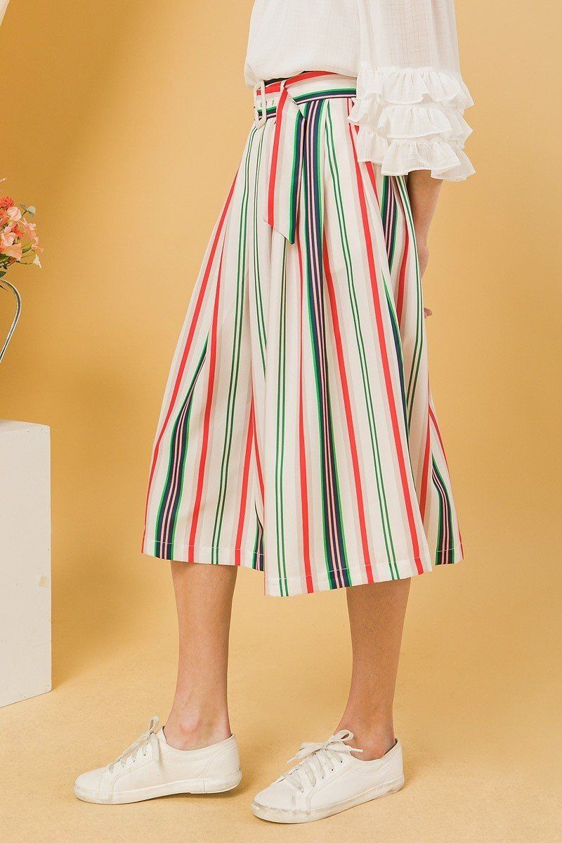 A Woven Midi Skirt