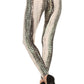 Snake Scales Printed, High Waisted Leggings In Fitted Style With Elastic Waistband