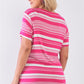 Plus Striped And Distressed Cut-out Top