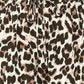 Leopard Printed Side Pocket Shorts With Waist Detail