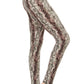 Yoga Style Banded Lined Snakeskin Printed Knit Legging With High Waist.