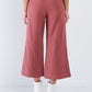 Dusty Rose Pink Cotton Pinstripe Gaucho Pants