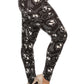 Plus Size Print, Full Length Leggings In A Fitted Style With A Banded High Waist