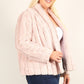 Plus Size Faux Fur Jackets With Open Front And Loose Fit