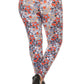 Plus Size Star Print, Full Length Leggings In A Slim Fitting Style With A Banded High Waist