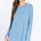 Long Slv Side Slit French Terry Tunic
