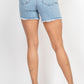Ripped Five-pocket Mini Denim Shorts