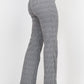 Plaid Cut-out Long Sleeve Top & Pants Set