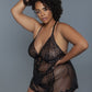 2 Pc Unlined Lace Cups Babydoll Sheer Mesh And Lace Front Panels Design