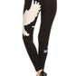 Bird And Rabbit Printed, Full Length, High Waisted Leggings In A Fitted Style With An Elastic Waistband