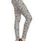 Snakeskin Print, Full Length, High Waisted Leggings In A Fitted Style With An Elastic Waistband