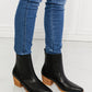 MMShoes Love the Journey Stacked Heel Chelsea Boot in Black