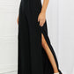 Culture Code Heatwave Front Slit Flowy Pants in Black