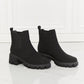 MMShoes Work For It Matte Lug Sole Chelsea Boots in Black