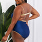Marina West Swim Wave Break Contrast Trim One-Piece
