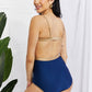 Marina West Swim Wave Break Contrast Trim One-Piece