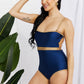Marina West Swim Wave Break Contrast Trim One-Piece