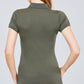 Classic Pique Spandex Polo Top