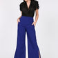 Side Slit Detail Wide Leg Pants