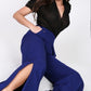 Side Slit Detail Wide Leg Pants