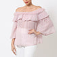 Polka Dot Sheer Off Shoulder Top