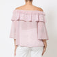 Polka Dot Sheer Off Shoulder Top