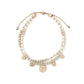 Coin Charm Beaded Adjustable Bracelet