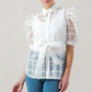 A See-thru Mini Length Organza Top