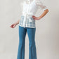 A See-thru Mini Length Organza Top