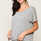 Scoop Neckline Cupro Solid Top