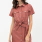 Dress With Over Shirt Silhouette Made From Pleather