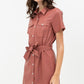 Dress With Over Shirt Silhouette Made From Pleather