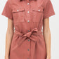 Dress With Over Shirt Silhouette Made From Pleather