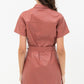 Dress With Over Shirt Silhouette Made From Pleather