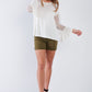 Long Mesh Sleeve Top