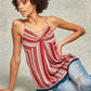 A Multi Stripes Camisole Top