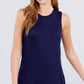 Sleeveless Round Neck Rayon Spandex Knit Top