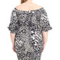 Plus Size  Animal Print Crepe Stretch Bodycon Dress