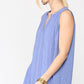 Sleeveless Lace Trim Tunic Top With Scoop Hem
