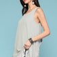 Sleeveless Back Lace Ruffle Detail Tank Top