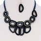 Multi Beaded Fashion Chunky Necklace And Earring Set