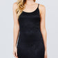 Cami Straps Round Neck Bottom Scallop Detail Bodycon Lace Dress