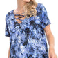 Tie Dye Print Short Sleeve Top