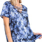 Tie Dye Print Short Sleeve Top