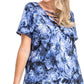 Tie Dye Print Short Sleeve Top