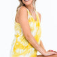 Tie-dye Knit Top Featured In A Scoop Neckline And Sleeveless